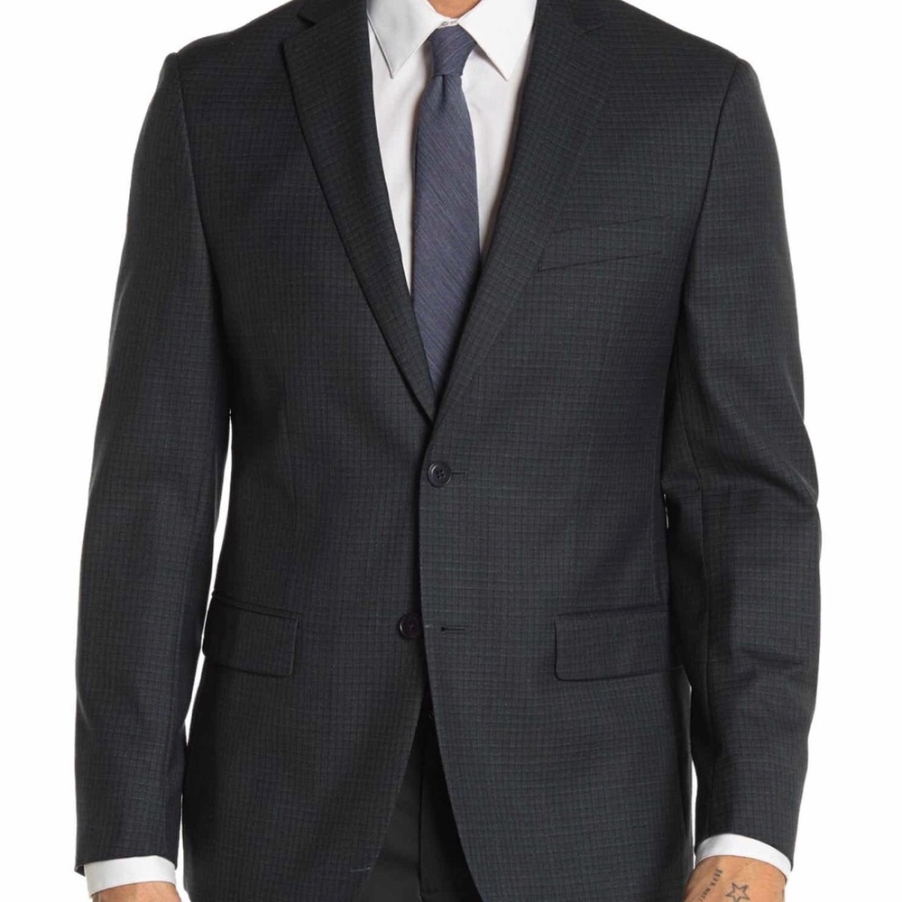 Michael Kors Mini Check Two Button Sports Coat